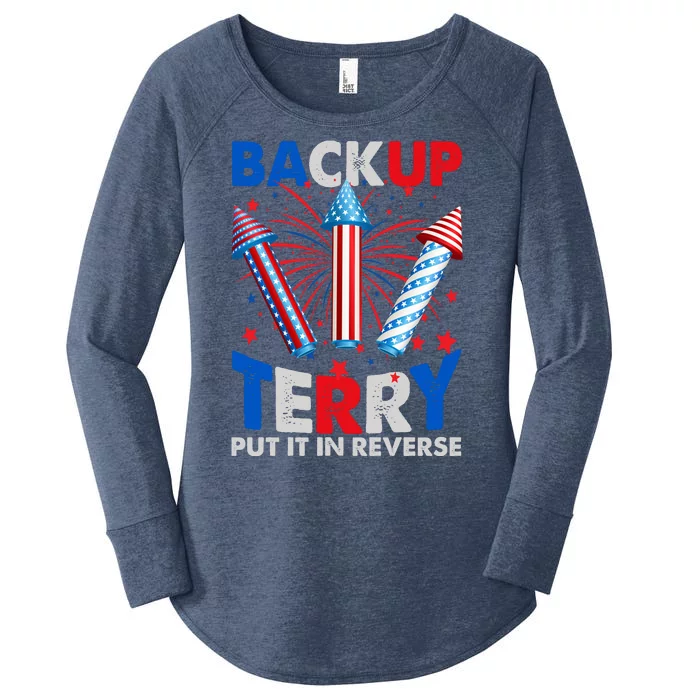 Fouth 4th Of July Back Up Terry Put It In Reverse Women's Perfect Tri Tunic Long Sleeve Shirt