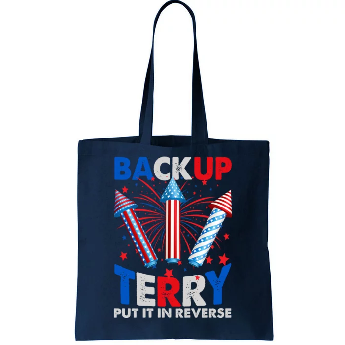 Fouth 4th Of July Back Up Terry Put It In Reverse Tote Bag