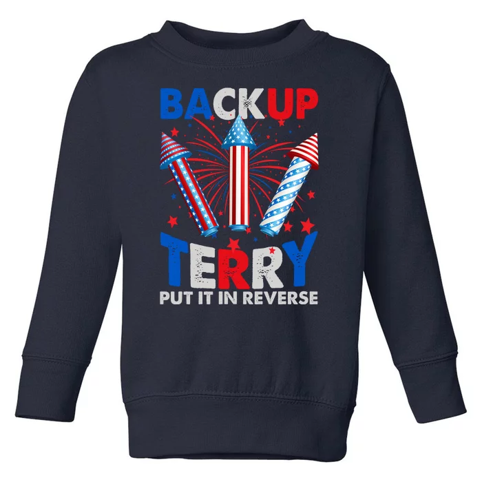 Fouth 4th Of July Back Up Terry Put It In Reverse Toddler Sweatshirt