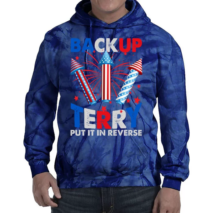 Fouth 4th Of July Back Up Terry Put It In Reverse Tie Dye Hoodie