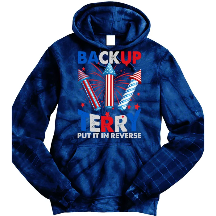 Fouth 4th Of July Back Up Terry Put It In Reverse Tie Dye Hoodie