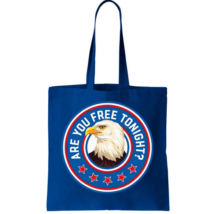 Funny 4th Of July Bald Eagle Are You Free Tonight Usa Tote Bag