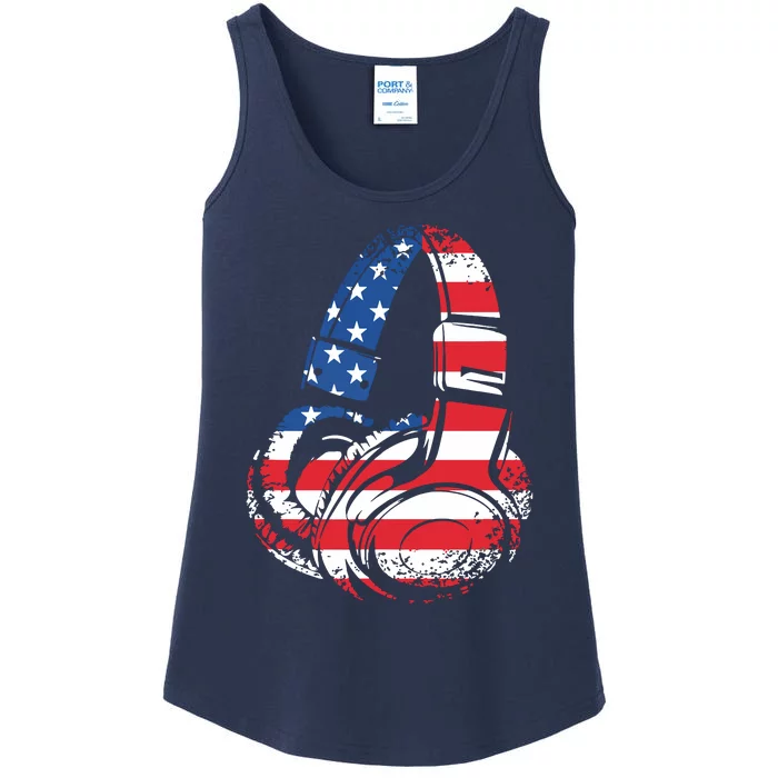 Funny 4th Of July American Flag Gaming Patriotic Boy Ladies Essential Tank