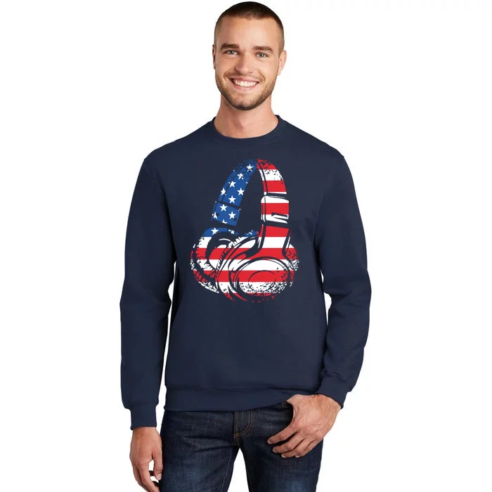 Funny 4th Of July American Flag Gaming Patriotic Boy Tall Sweatshirt