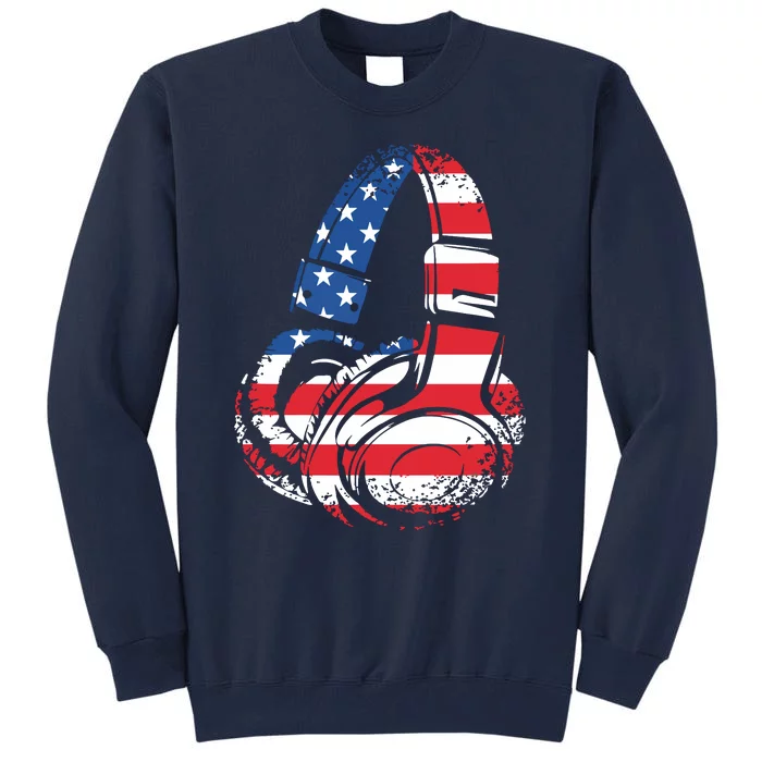 Funny 4th Of July American Flag Gaming Patriotic Boy Tall Sweatshirt