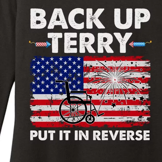 Fourth 4th Of July Back Up Terry Put It In Reverse USA Flag Womens CVC Long Sleeve Shirt