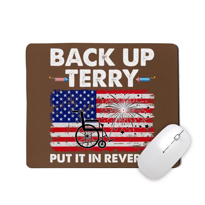 Fourth 4th Of July Back Up Terry Put It In Reverse USA Flag Mousepad