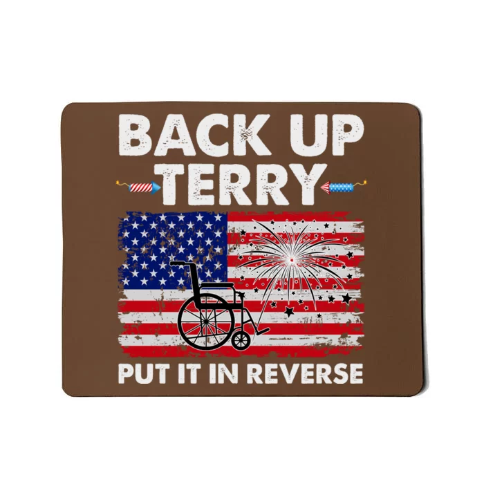 Fourth 4th Of July Back Up Terry Put It In Reverse USA Flag Mousepad