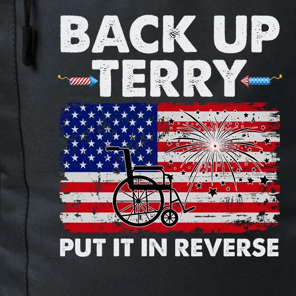 Fourth 4th Of July Back Up Terry Put It In Reverse USA Flag Daily Commute Backpack