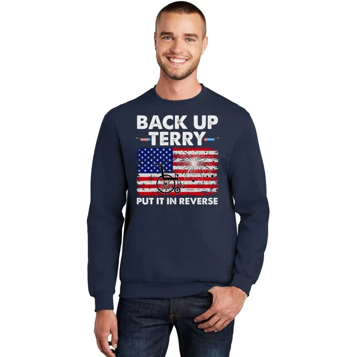 Fourth 4th Of July Back Up Terry Put It In Reverse USA Flag Sweatshirt