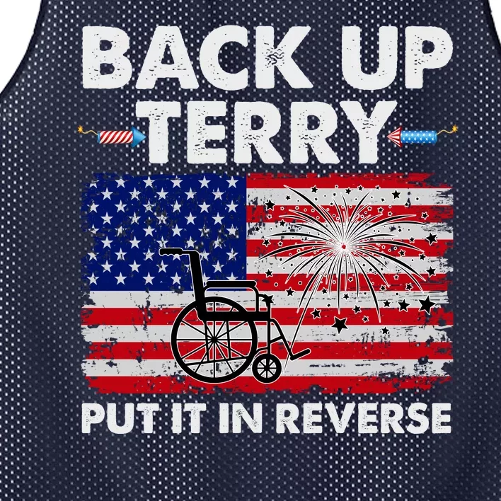 Fourth 4th Of July Back Up Terry Put It In Reverse USA Flag Mesh Reversible Basketball Jersey Tank