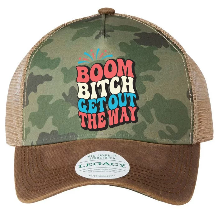 Fireworks 4th Of July Boom Bitch Get Out The Way Legacy Tie Dye Trucker Hat