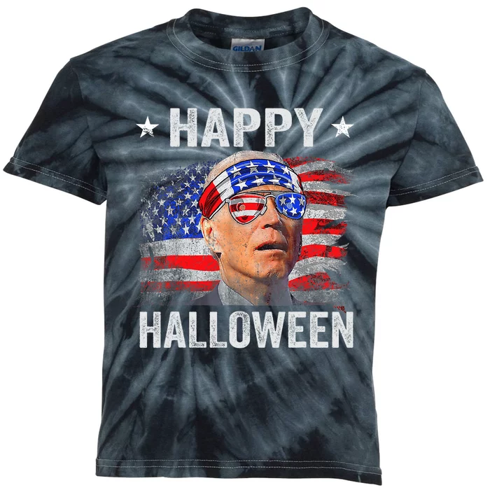 Funny 4th Of July Happy Halloween Confused For 4th Of July Kids Tie-Dye T-Shirt