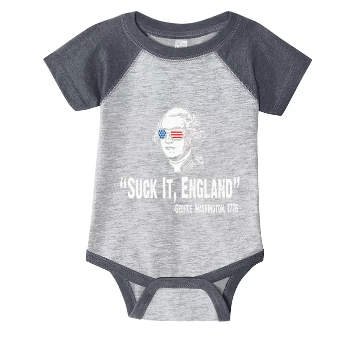 Funny 4th Of July Humor Fourth Independence Day George Washington Infant Baby Jersey Bodysuit