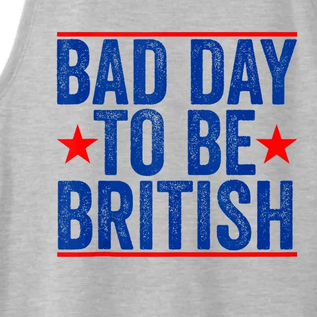 Funny 4th Of July Bad Day To Be British Ladies Tri-Blend Wicking Tank