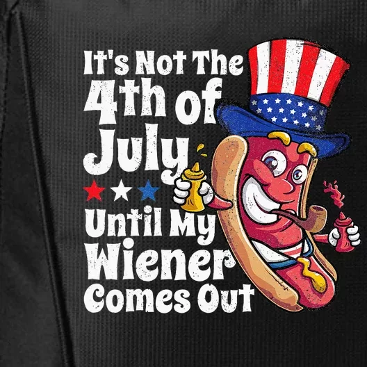 Funny 4th Of July Hot Dog Wiener Comes Out Adult Humor Gift City Backpack