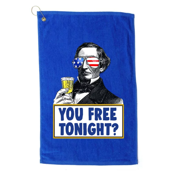 Funny 4th Of July Funny Gift Patriotic Freedom Thomas Drunkerson Great Gift Platinum Collection Golf Towel