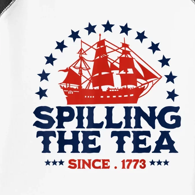 Funny 4th Of July Spilling The Tea Since 1773 Fourth Of July Infant Baby Jersey Bodysuit