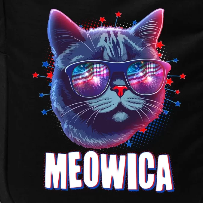 Funny 4th Of July Meowica Fireworks Cat Impact Tech Backpack