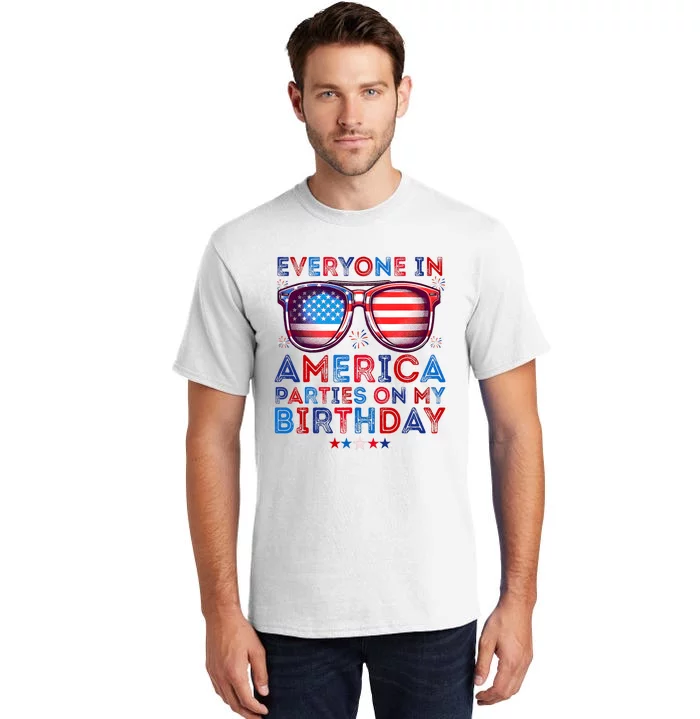 Funny 4th Of July Birthday Independence Day Tall T-Shirt