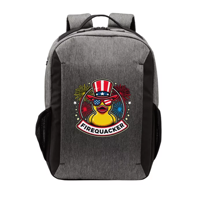 Firequacker 4th Of July Rubber Duck Usa Flag Vector Backpack