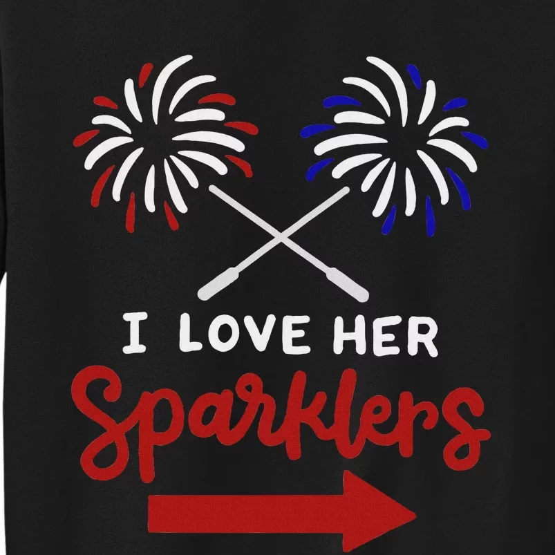 Funny 4th Of July I Love Her Sparklers Matching Couple Him Sweatshirt