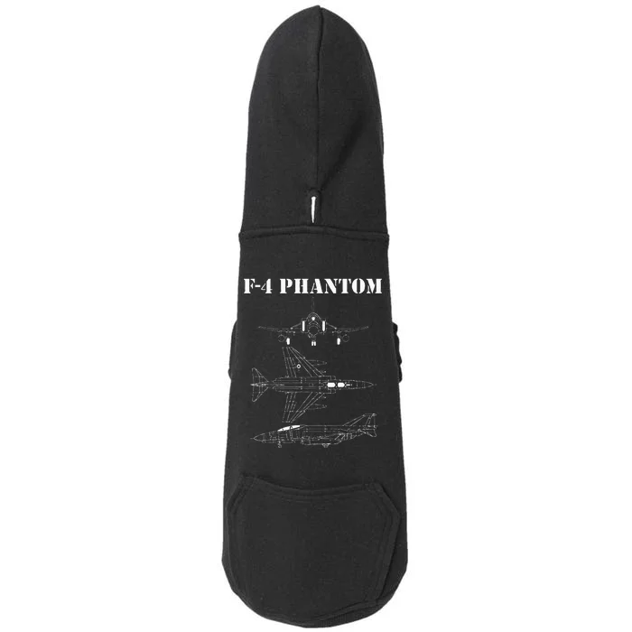 F 4 Phantom Fighter Jet Airplane Pilot Military Aircraft F4 Doggie 3-End Fleece Hoodie