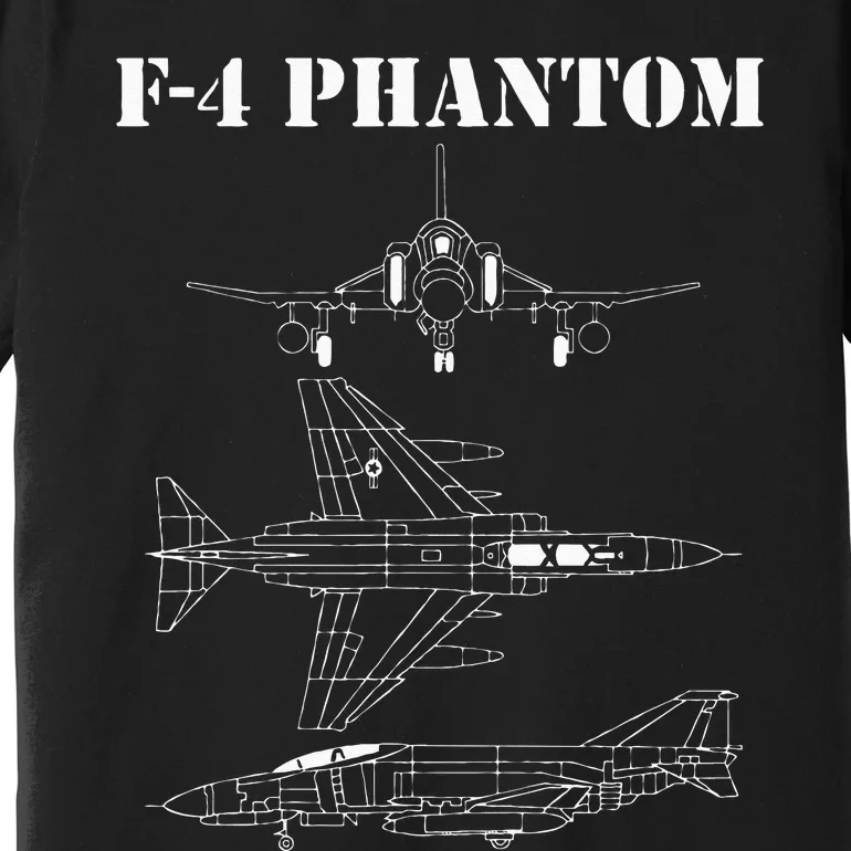 F 4 Phantom Fighter Jet Airplane Pilot Military Aircraft F4 Premium T-Shirt