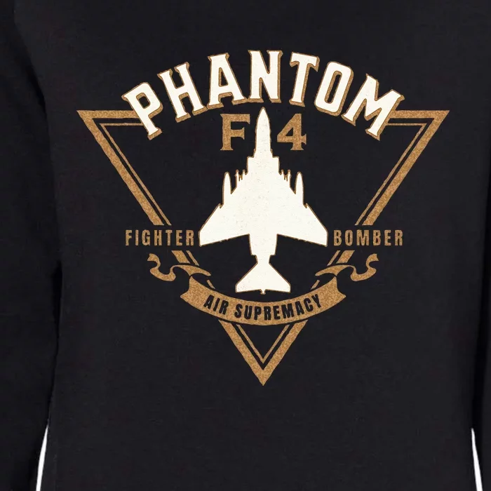 F 4 Phantom II Naval Fighter Bomber Jet Interceptor Aircraft Womens California Wash Sweatshirt