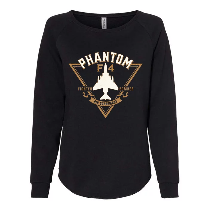 F 4 Phantom II Naval Fighter Bomber Jet Interceptor Aircraft Womens California Wash Sweatshirt