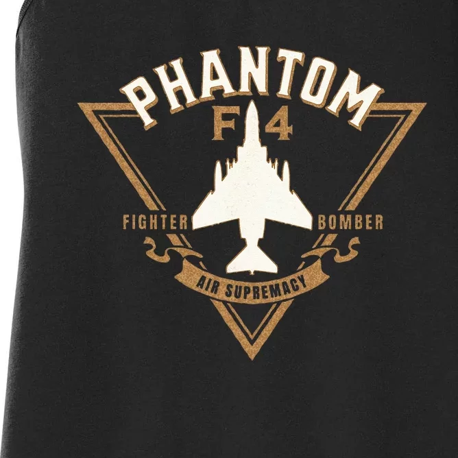 F 4 Phantom II Naval Fighter Bomber Jet Interceptor Aircraft Women's Racerback Tank