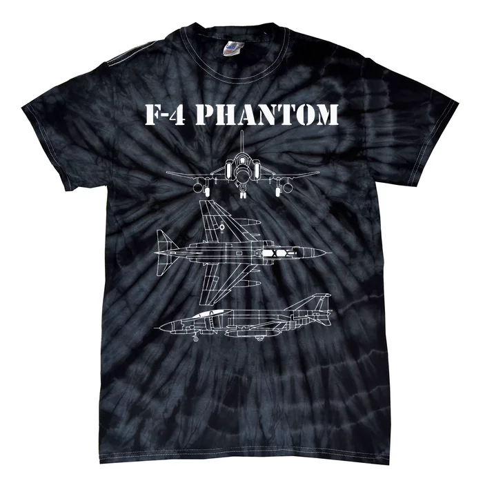 F 4 Phantom Fighter Jet Airplane Pilot Military Aircraft F4 Tie-Dye T-Shirt