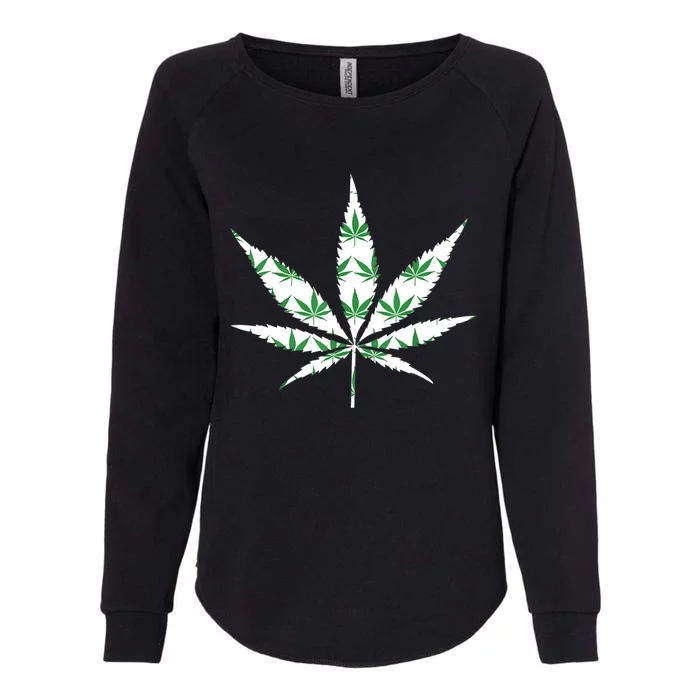 Funny 420 Stoner THC Marijuana Cannabis Weed Pot Leaf Smoker Womens California Wash Sweatshirt