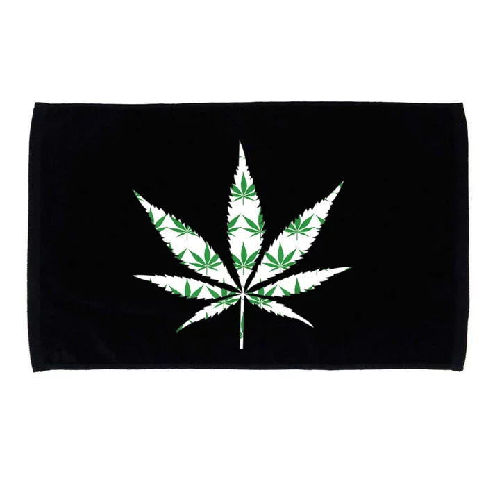 Funny 420 Stoner THC Marijuana Cannabis Weed Pot Leaf Smoker Microfiber Hand Towel