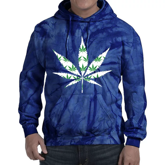 Funny 420 Stoner THC Marijuana Cannabis Weed Pot Leaf Smoker Tie Dye Hoodie