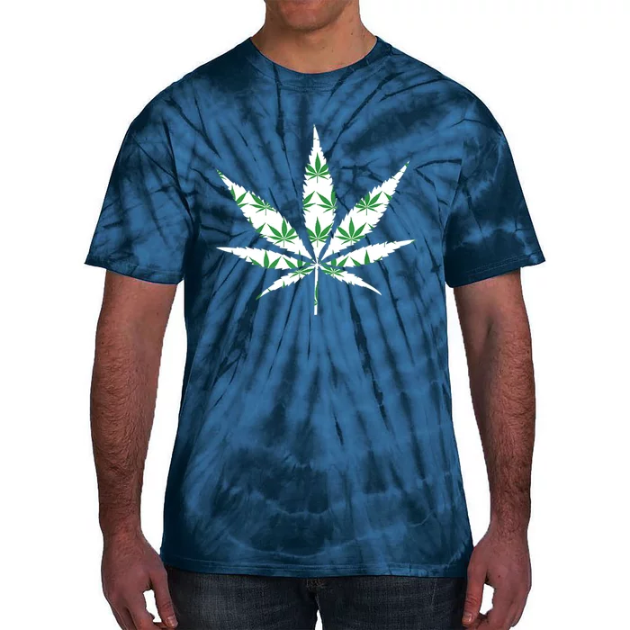 Funny 420 Stoner THC Marijuana Cannabis Weed Pot Leaf Smoker Tie-Dye T-Shirt