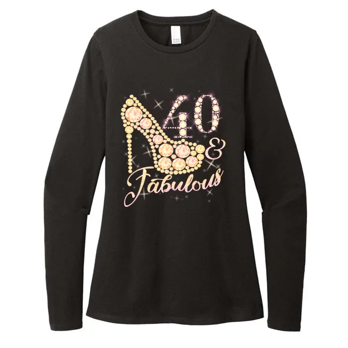 Fabulous & 40 Sparkly Heel 40th Birthday Womens CVC Long Sleeve Shirt