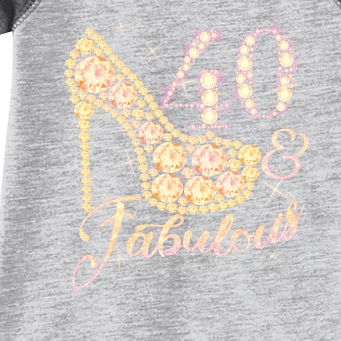 Fabulous & 40 Sparkly Heel 40th Birthday Infant Baby Jersey Bodysuit