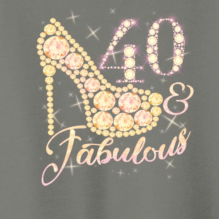 Fabulous & 40 Sparkly Heel 40th Birthday Toddler T-Shirt