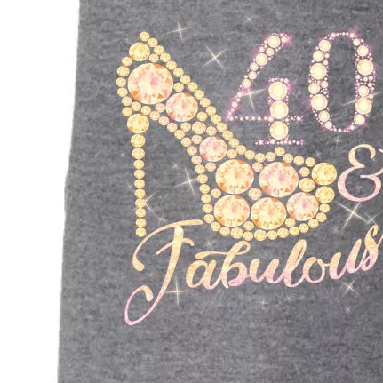 Fabulous & 40 Sparkly Heel 40th Birthday Doggie 3-End Fleece Hoodie