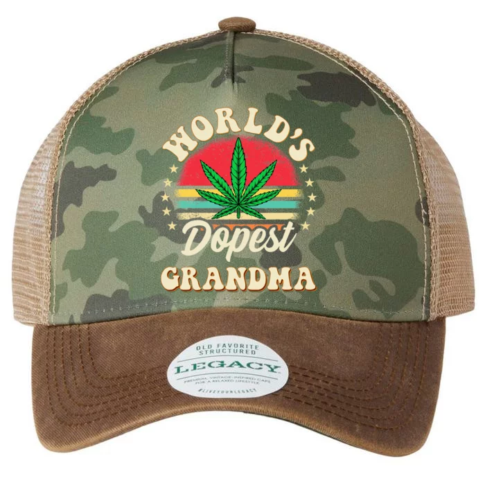 Funny 420 Weed Pot Vintage Matching Worlds Dopest Grandma Legacy Tie Dye Trucker Hat