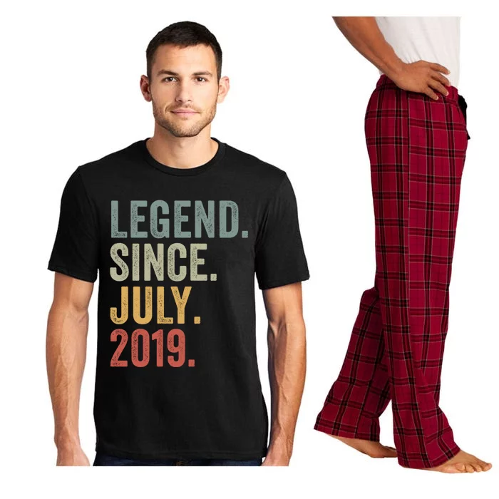 Funny 4 Year Old July 2019 Vintage Retro 4th Birthday Gift Pajama Set