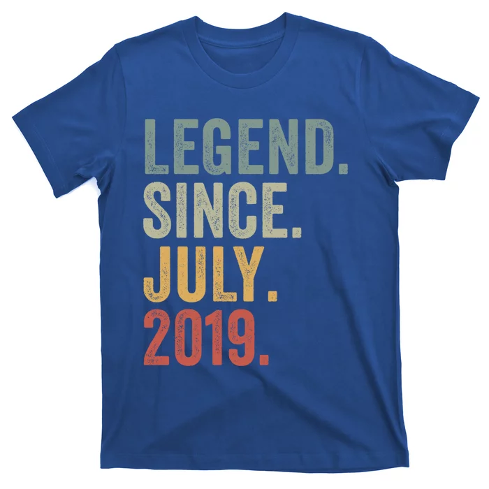 Funny 4 Year Old July 2019 Vintage Retro 4th Birthday Gift T-Shirt