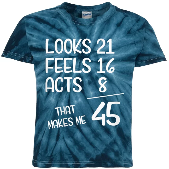 Funny 45 Year Old 45th Birthday Born In 1978 Kids Tie-Dye T-Shirt