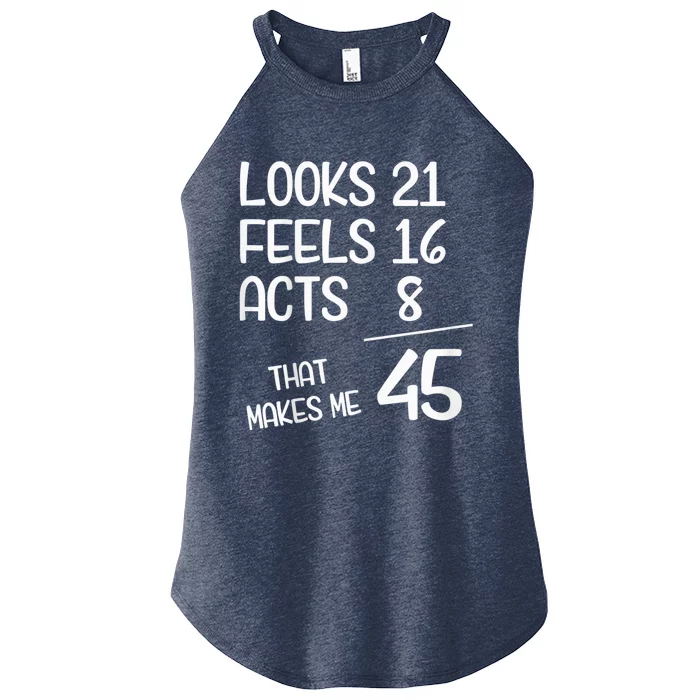 Funny 45 Year Old 45th Birthday Born In 1978 Women’s Perfect Tri Rocker Tank