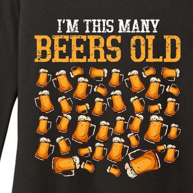 Funny 40 Year Old Beer Drinking Gag Gift 40th Birthday Womens CVC Long Sleeve Shirt