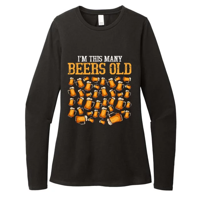 Funny 40 Year Old Beer Drinking Gag Gift 40th Birthday Womens CVC Long Sleeve Shirt