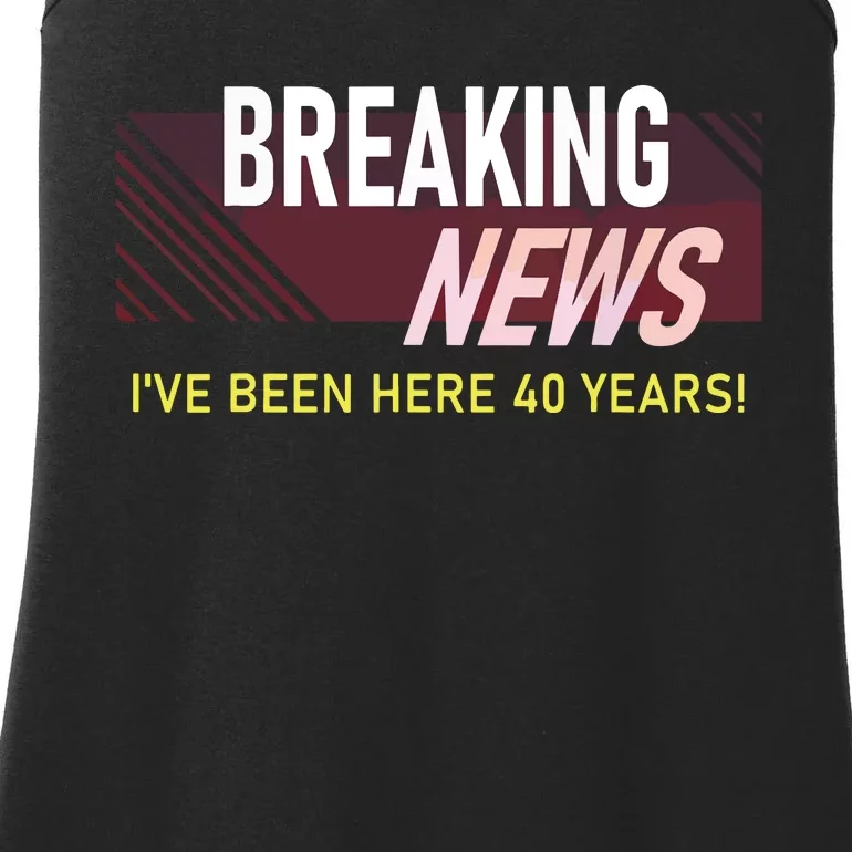 Funny 40 Year Work Anniversary 40th Employee Appreciation Ladies Essential Tank