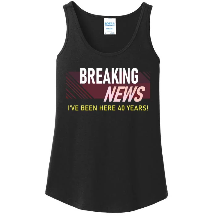 Funny 40 Year Work Anniversary 40th Employee Appreciation Ladies Essential Tank