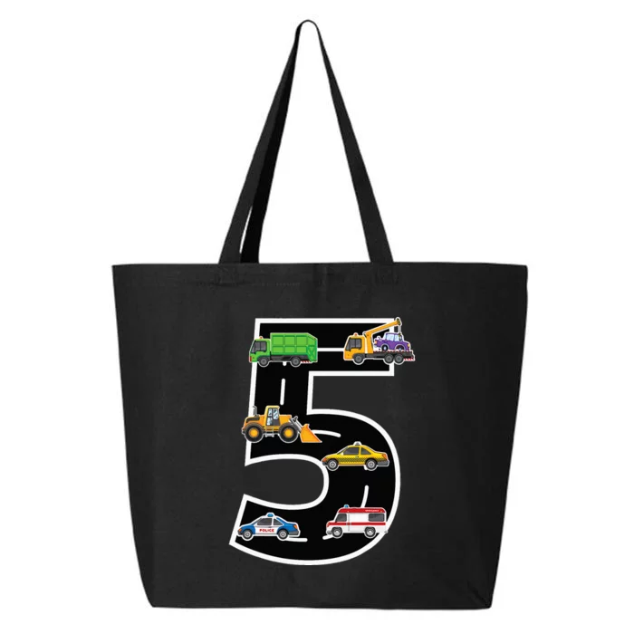 Fifth 5yr 5th Birthday Boy 5 Years Old Birthday Decoration 25L Jumbo Tote